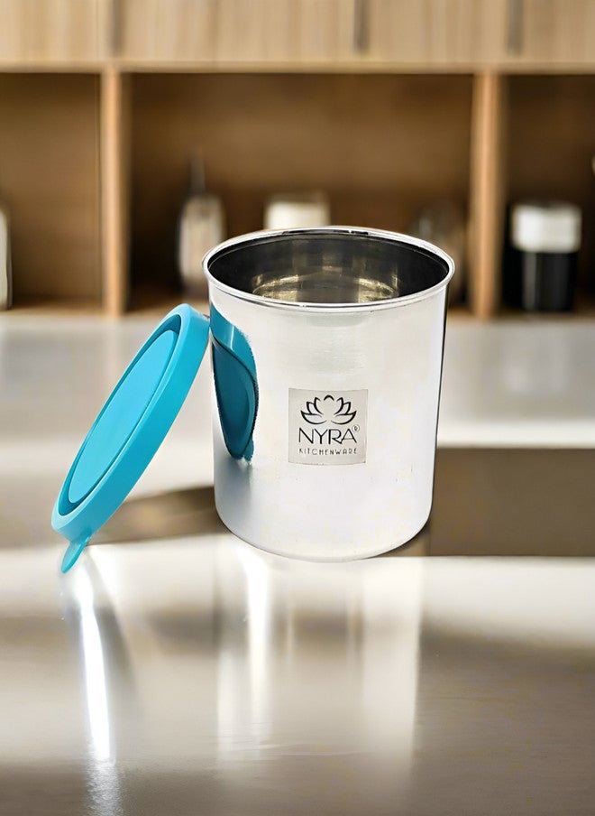 Nyra Kitchenware كوب ماء من نيورا للأدوات المطبخية بغطاء من الفولاذ المقاوم للصدأ بلون فضي بسعة 430 مل - Image 1